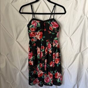Floral Black Dress